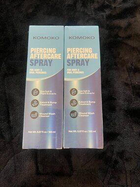 KOMOKO Piercing Aftercare Spray Lot of 2 New Sealed
